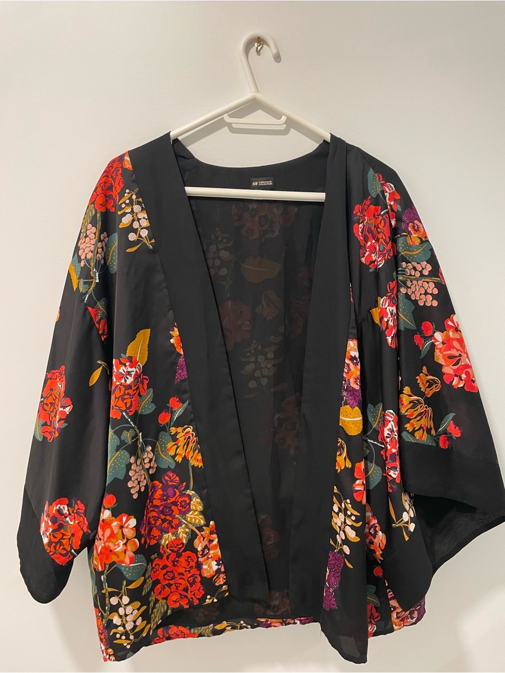 Floral Satin Kimono